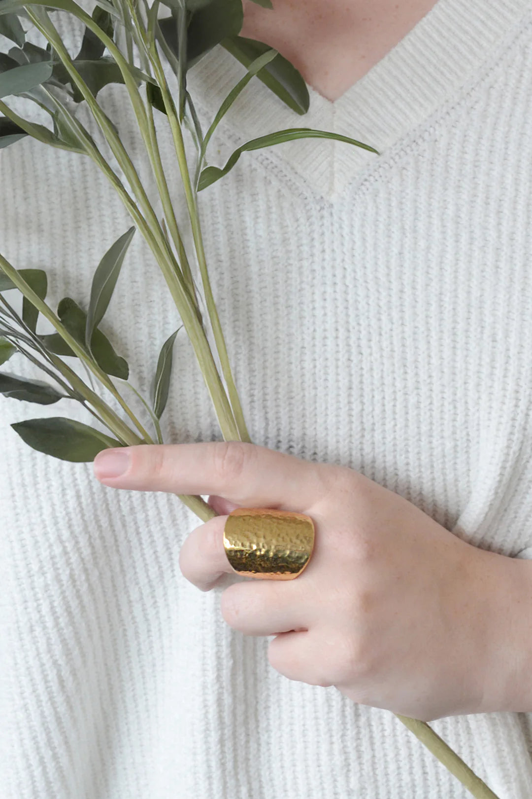 Kenyan Hammered Brass Sanctuary Ring