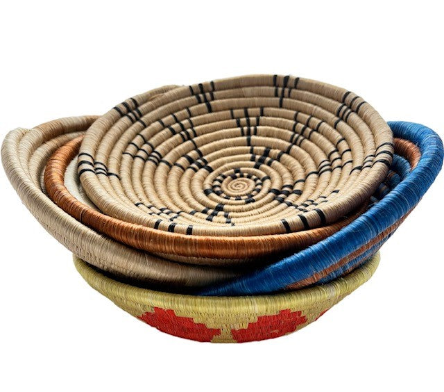 Small Rwandan Fruit Baskets in Assorted Colors & Patterns