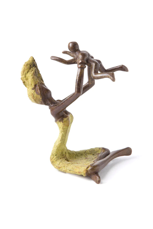 Bronze Playtime Mother and Child Sculpture