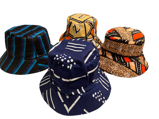 Assorted Cotton Bucket Hats from Senegal