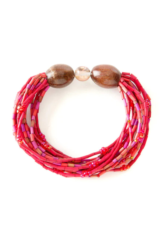 Women Owned Multi-Strand Zulugrass & Acacia Wood Cause Bracelet