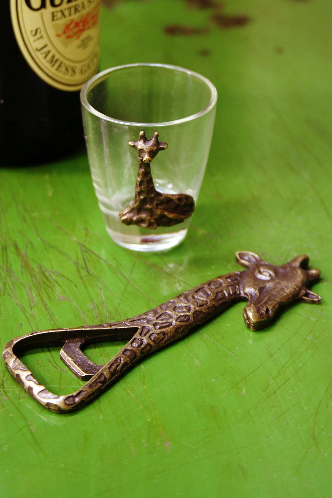 Brass Giraffe Shot Glass